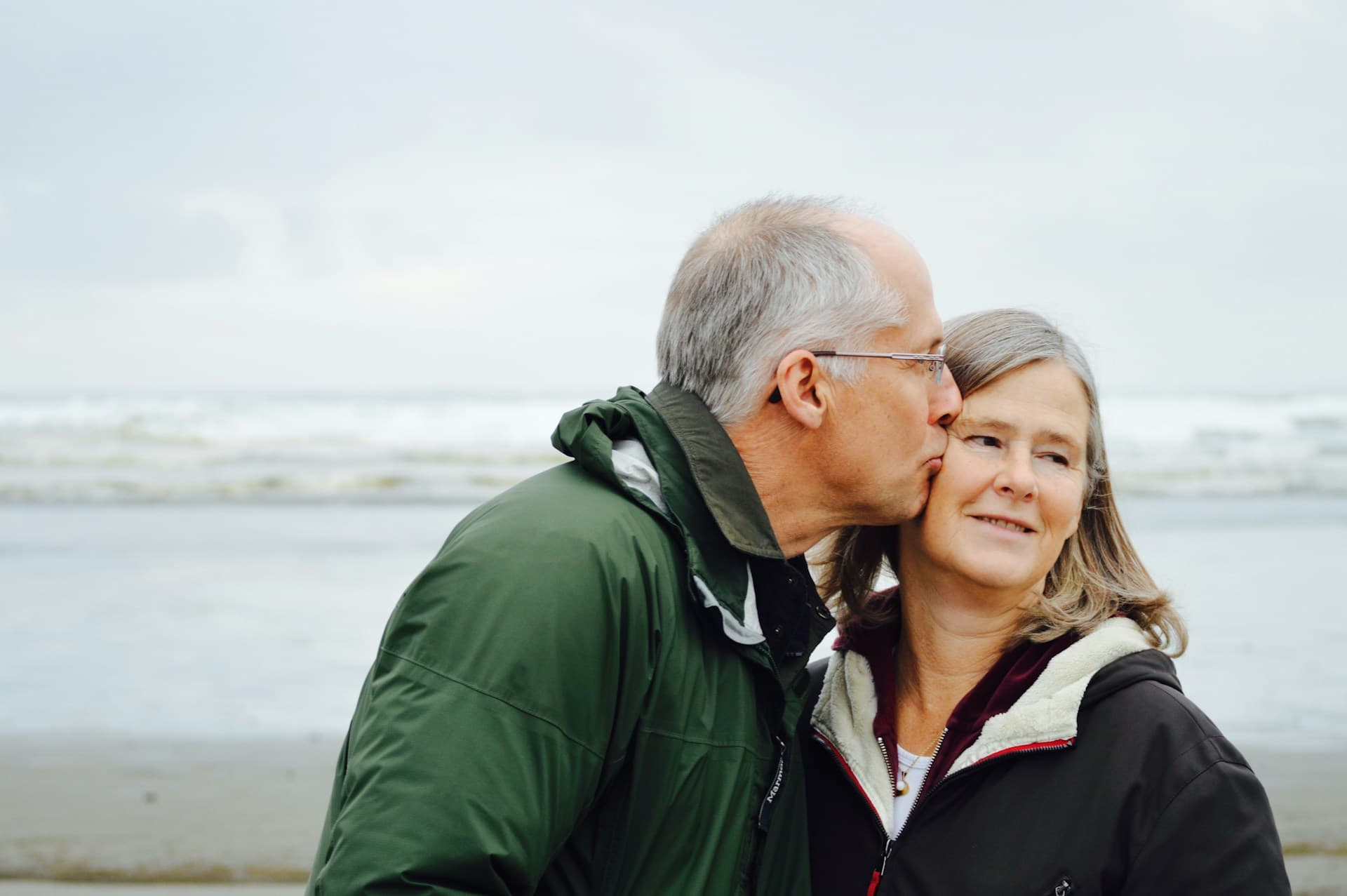 Senior couple at beach